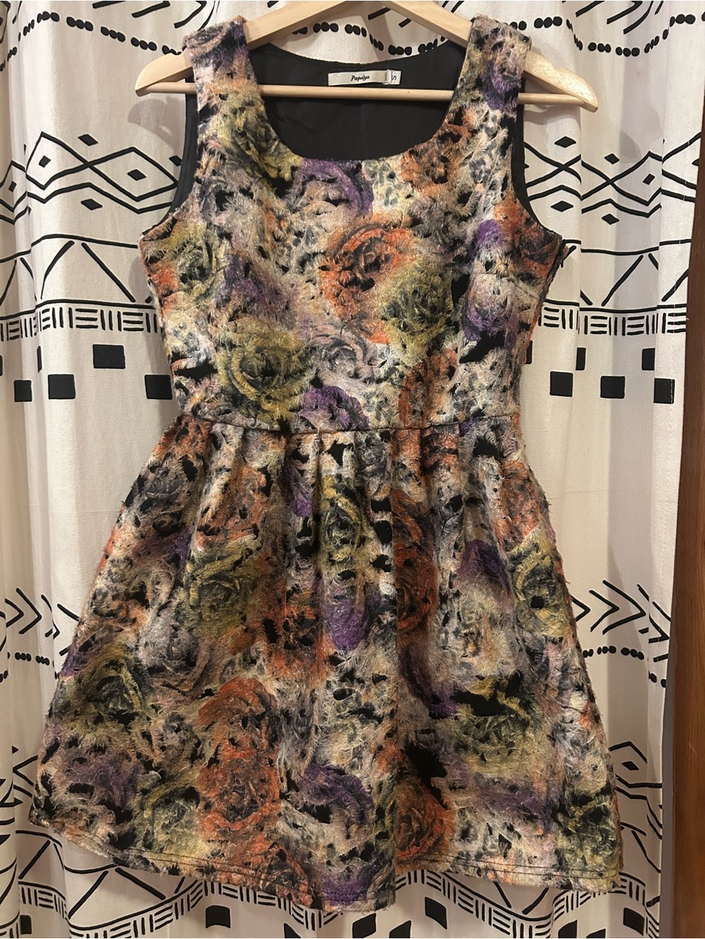 Papaya Multicolor Floral Textured Minidress